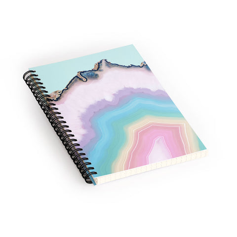 Emanuela Carratoni Rainbow Agate Spiral Notebook