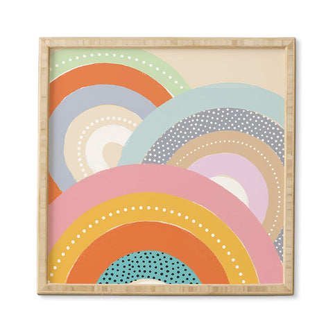 Emanuela Carratoni Rainbows and Polka Dots Framed Wall Art