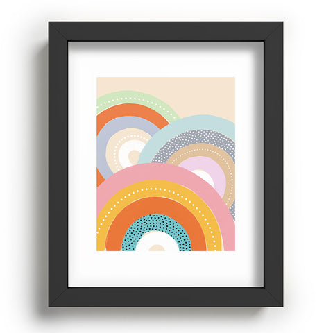 Emanuela Carratoni Rainbows and Polka Dots Recessed Framing Rectangle