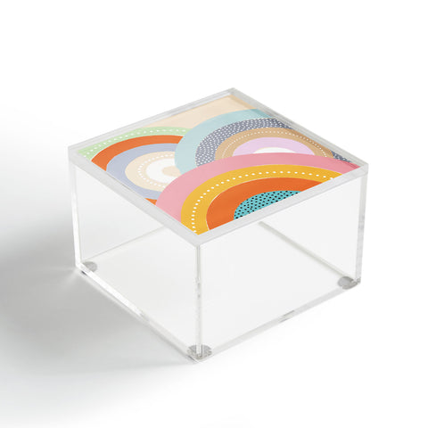 Emanuela Carratoni Rainbows and Polka Dots Acrylic Box