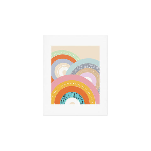 Emanuela Carratoni Rainbows and Polka Dots Art Print