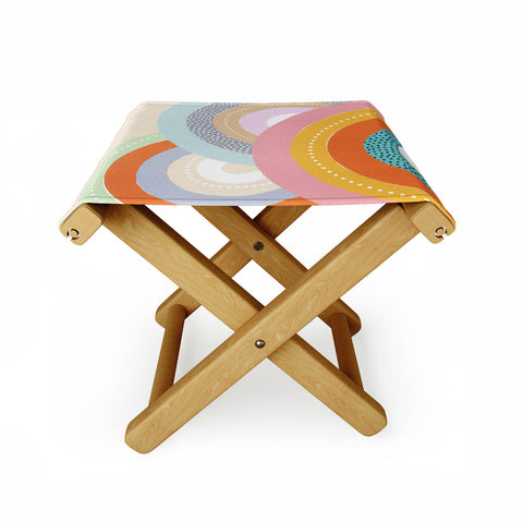 Emanuela Carratoni Rainbows and Polka Dots Folding Stool