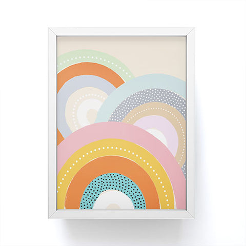 Emanuela Carratoni Rainbows and Polka Dots Framed Mini Art Print