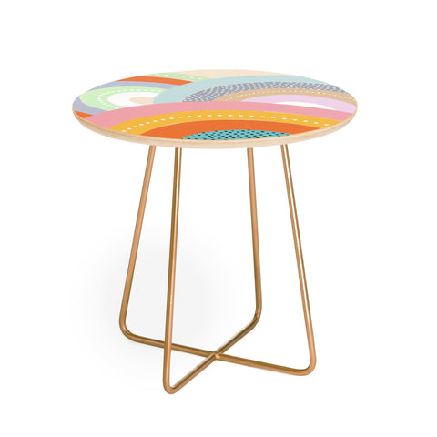 Emanuela Carratoni Rainbows and Polka Dots Round Side Table