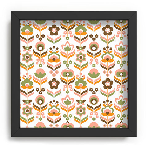 Emanuela Carratoni Retro Flowers Mix Recessed Framing Square