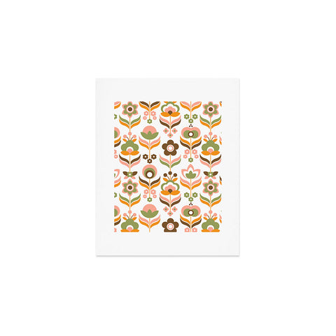 Emanuela Carratoni Retro Flowers Mix Art Print