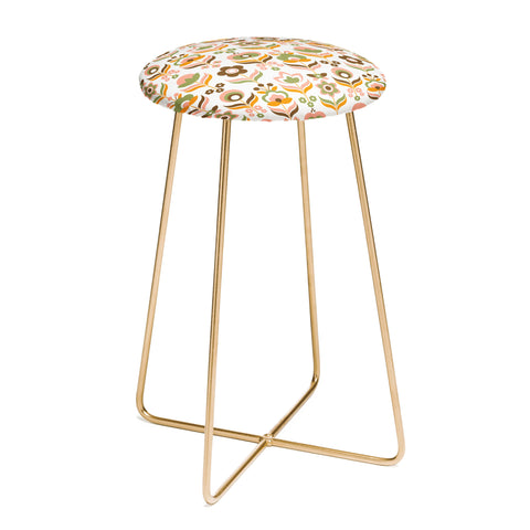 Emanuela Carratoni Retro Flowers Mix Counter Stool