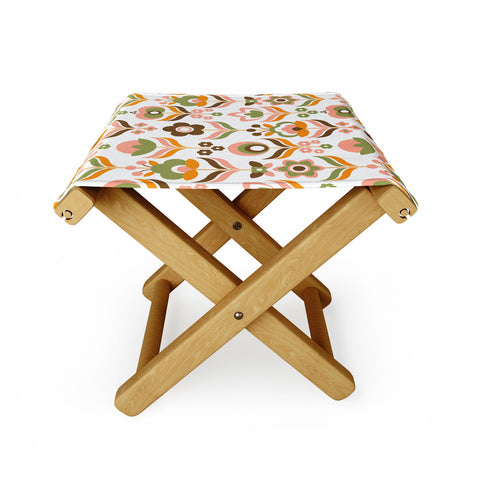 Emanuela Carratoni Retro Flowers Mix Folding Stool