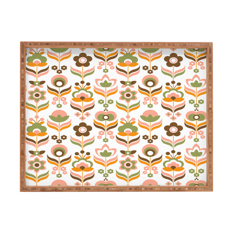 Emanuela Carratoni Retro Flowers Mix Rectangular Tray