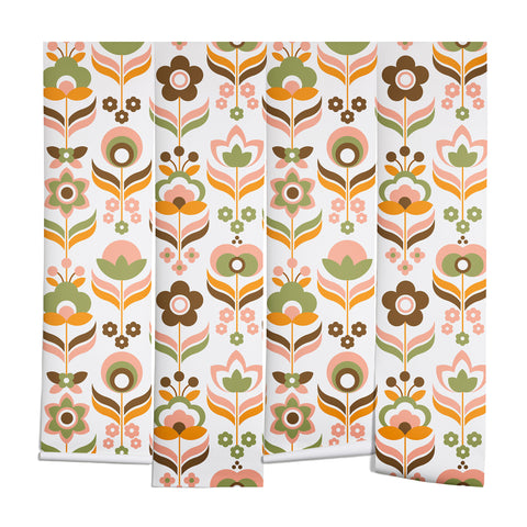 Emanuela Carratoni Retro Flowers Mix Wall Mural