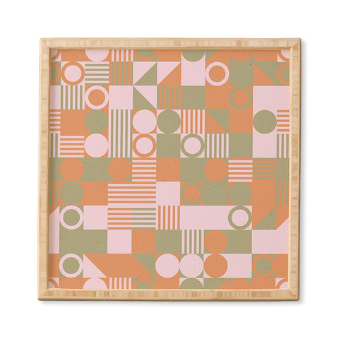 Emanuela Carratoni Retro Geometry Framed Wall Art