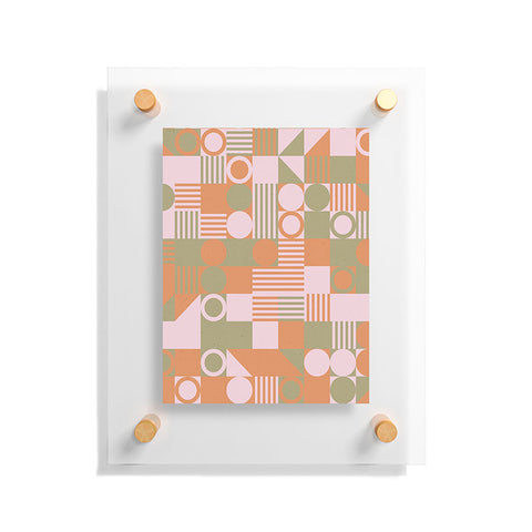 Emanuela Carratoni Retro Geometry Floating Acrylic Print