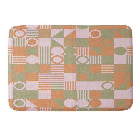 Emanuela Carratoni Retro Geometry Memory Foam Bath Mat