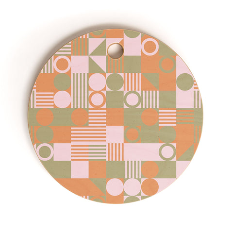 Emanuela Carratoni Retro Geometry Cutting Board Round