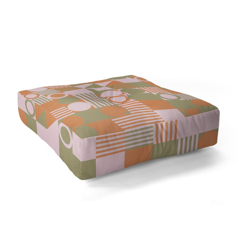 Emanuela Carratoni Retro Geometry Floor Pillow Square