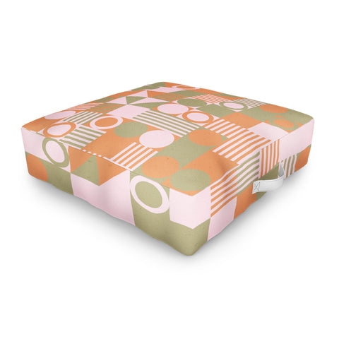 Emanuela Carratoni Retro Geometry Outdoor Floor Cushion