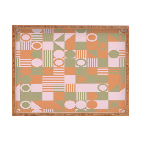 Emanuela Carratoni Retro Geometry Rectangular Tray