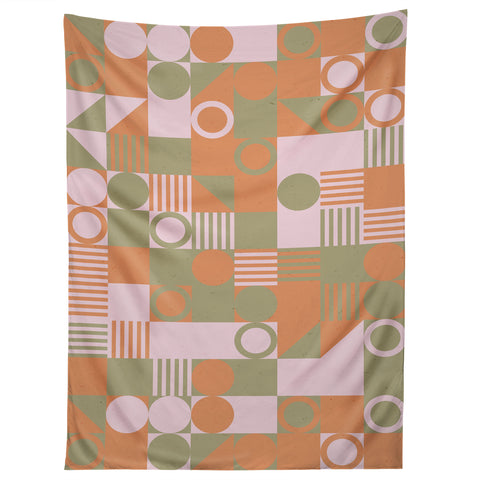 Emanuela Carratoni Retro Geometry Tapestry