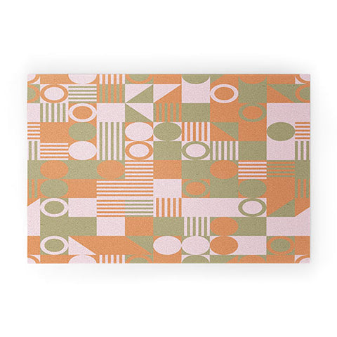 Emanuela Carratoni Retro Geometry Welcome Mat