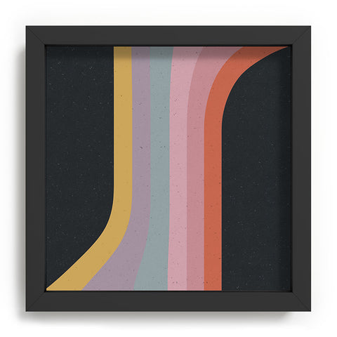 Emanuela Carratoni Retro Rainbow on Black Recessed Framing Square