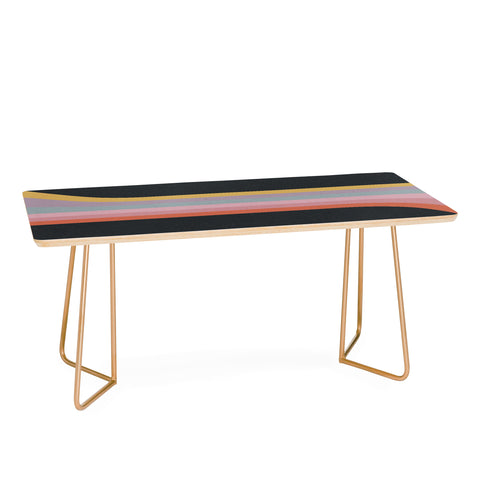 Emanuela Carratoni Retro Rainbow on Black Coffee Table