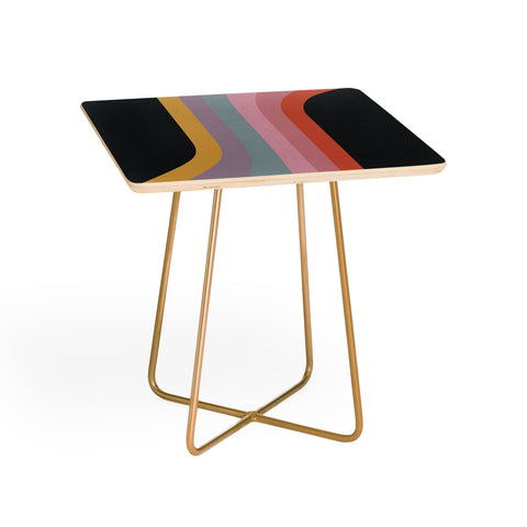 Emanuela Carratoni Retro Rainbow on Black Side Table