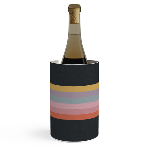 Emanuela Carratoni Retro Rainbow on Black Wine Chiller