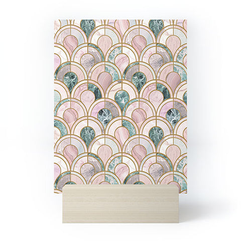 Emanuela Carratoni Rose Gold Marble Inlays Mini Art Print