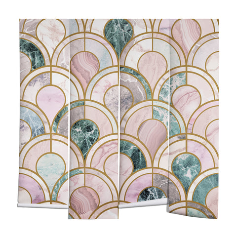 Emanuela Carratoni Rose Gold Marble Inlays Wall Mural