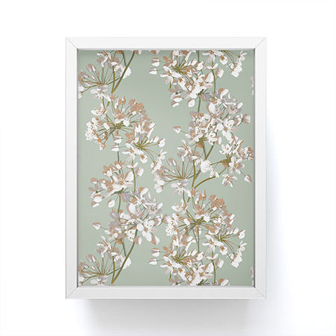 Emanuela Carratoni Sage Delicate Flowers Framed Mini Art Print