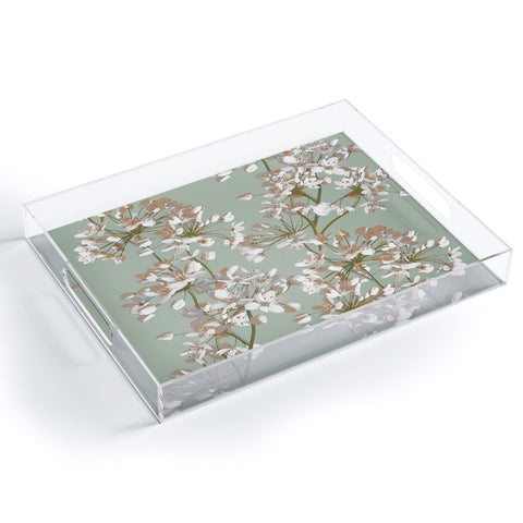 Emanuela Carratoni Sage Delicate Flowers Acrylic Tray