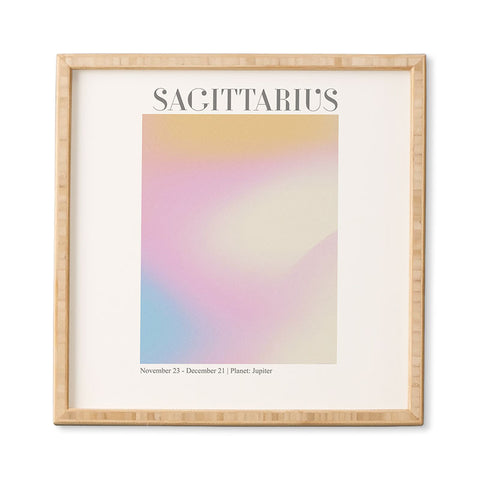Emanuela Carratoni Sagittarius Zodiac Gradient Framed Wall Art