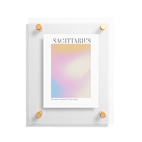 Emanuela Carratoni Sagittarius Zodiac Gradient Floating Acrylic Print