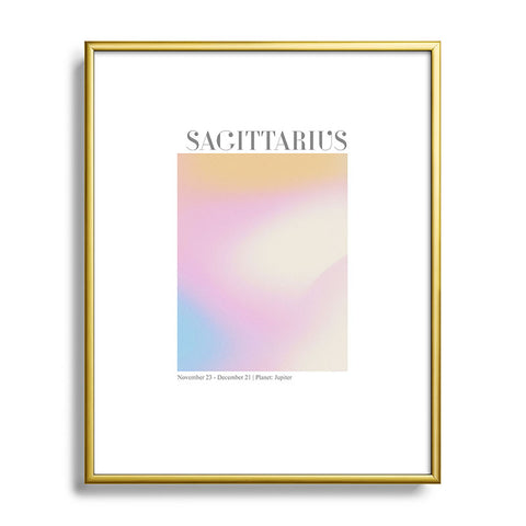 Emanuela Carratoni Sagittarius Zodiac Gradient Metal Framed Art Print