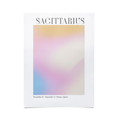 Emanuela Carratoni Sagittarius Zodiac Gradient Poster