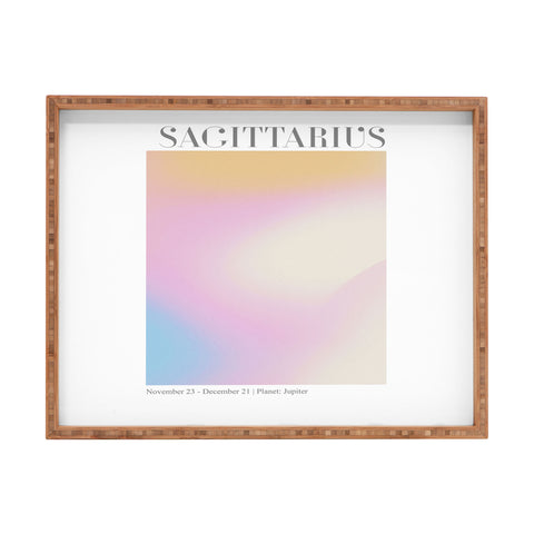 Emanuela Carratoni Sagittarius Zodiac Gradient Rectangular Tray