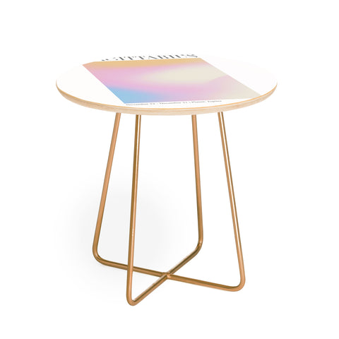 Emanuela Carratoni Sagittarius Zodiac Gradient Round Side Table