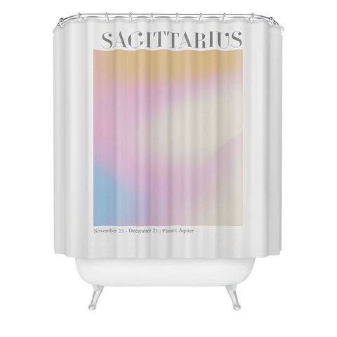 Emanuela Carratoni Sagittarius Zodiac Gradient Shower Curtain