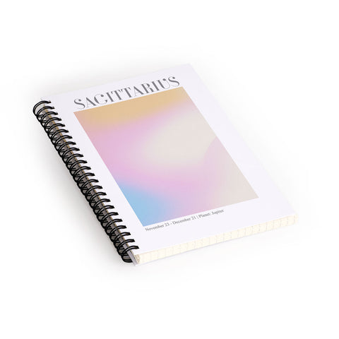Emanuela Carratoni Sagittarius Zodiac Gradient Spiral Notebook