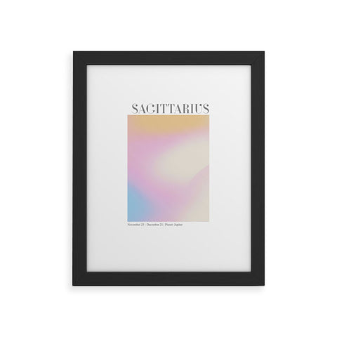 Emanuela Carratoni Sagittarius Zodiac Gradient Framed Art Print