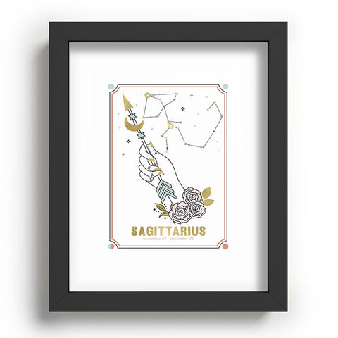 Emanuela Carratoni Sagittarius Zodiac Series Recessed Framing Rectangle