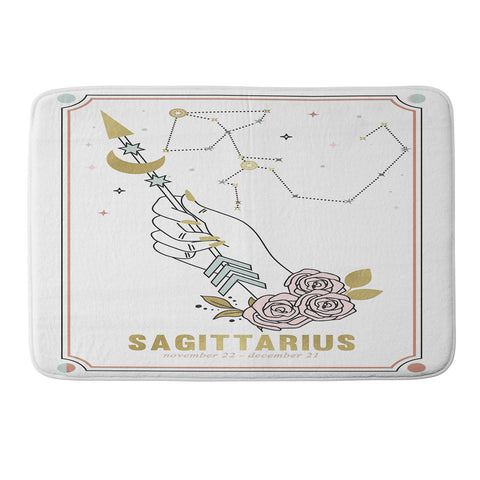 Emanuela Carratoni Sagittarius Zodiac Series Memory Foam Bath Mat