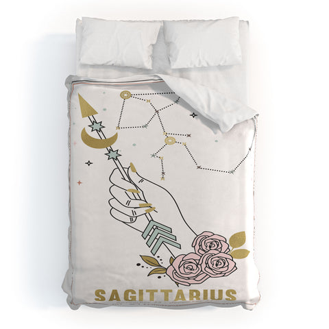 Emanuela Carratoni Sagittarius Zodiac Series Duvet Cover