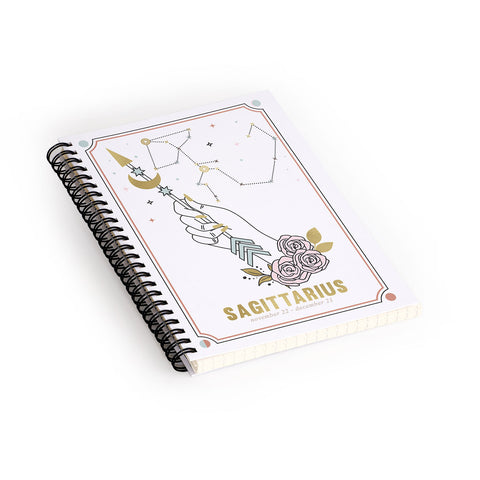 Emanuela Carratoni Sagittarius Zodiac Series Spiral Notebook