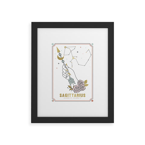 Emanuela Carratoni Sagittarius Zodiac Series Framed Art Print