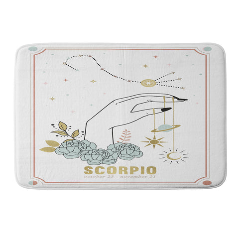Emanuela Carratoni Scorpio Zodiac Series Memory Foam Bath Mat