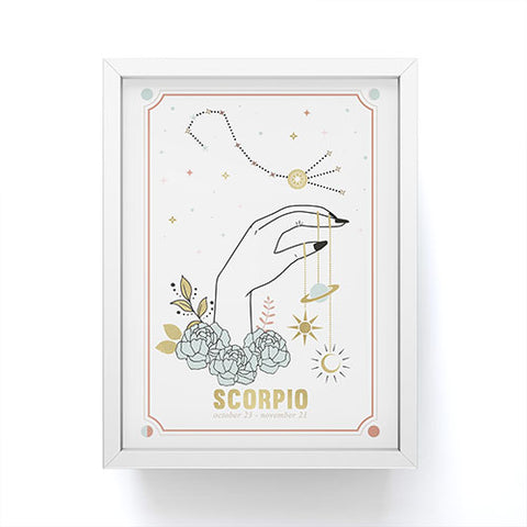 Emanuela Carratoni Scorpio Zodiac Series Framed Mini Art Print