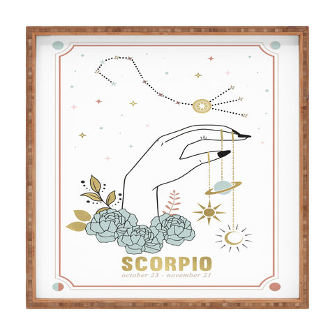 Emanuela Carratoni Scorpio Zodiac Series Square Tray