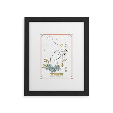 Emanuela Carratoni Scorpio Zodiac Series Framed Art Print