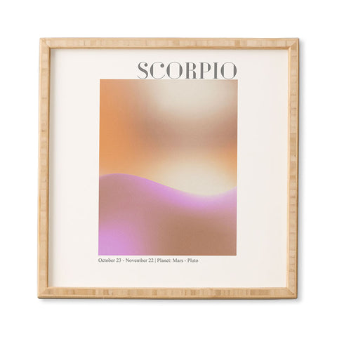 Emanuela Carratoni Scorpio Zodiac Sign Gradient Framed Wall Art